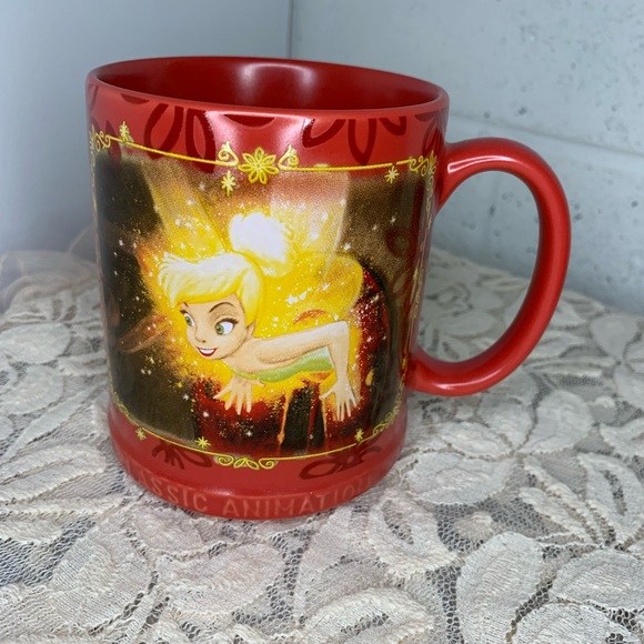 Disney Tinkerbell Red Ceramic Coffee Mug Cup - Picture 3 of 8